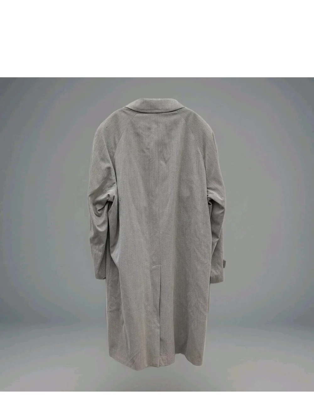 Tom James Overcoat Mens 48R Beige Loro Piana Storm System Wool Rain Wind Trench